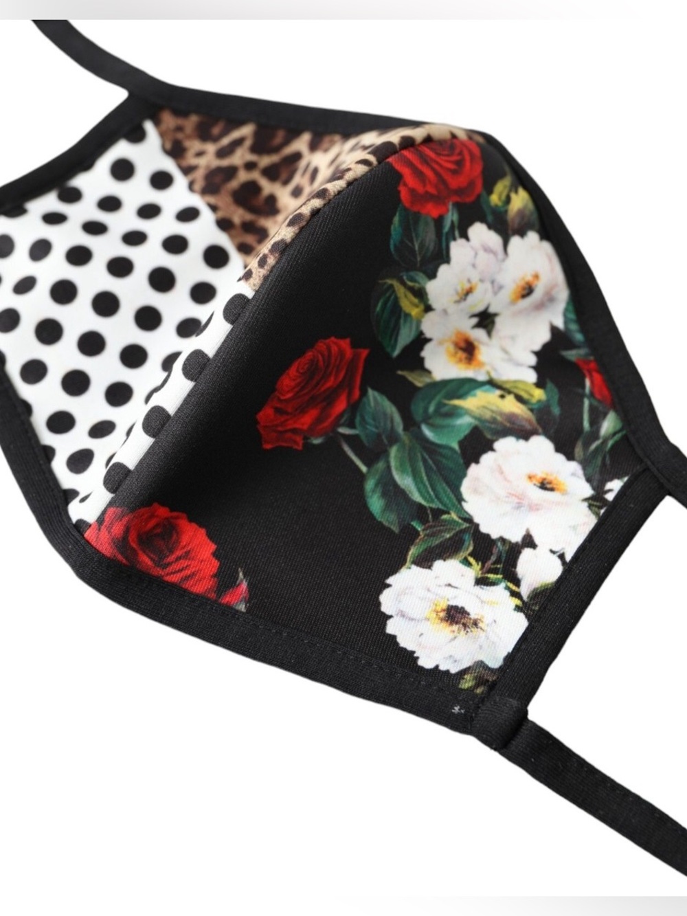 Dolce and Gabbana Floral and Polka Dot Cloth Face Mask